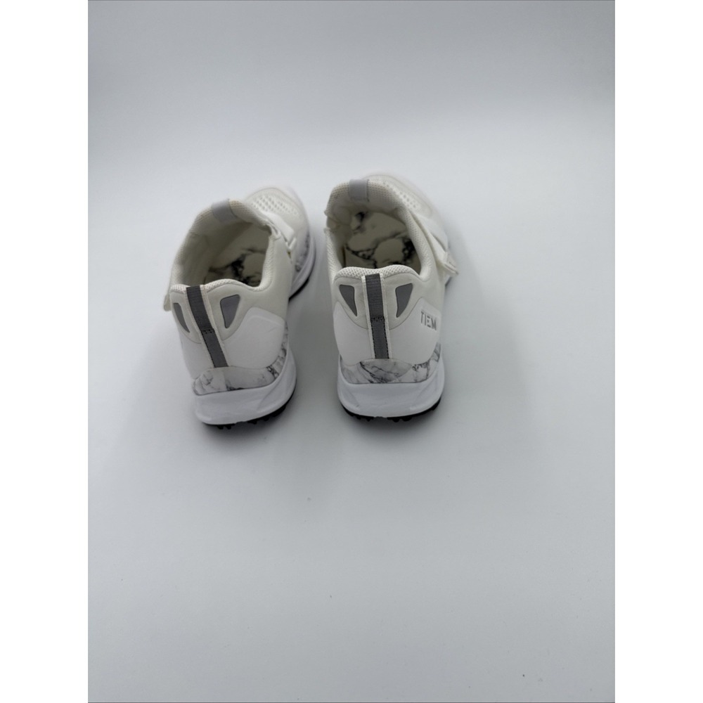 TIEM Slipstream Indoor Cycling Shoes Womens 11 White Marble Cleats Spin Gym - Picture 3 of 6